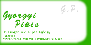 gyorgyi pipis business card